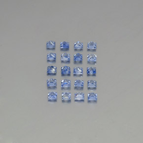 Pedras preciosas de safira azul natural de  ct, quadrado, VVS-VS