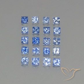 Pedras preciosas de safira azul natural de 1,66 ct, quadrado, VVS-VS