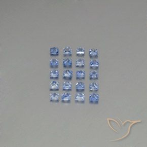 Pedras preciosas de safira azul natural de 1,66 ct, quadrado, VVS-VS