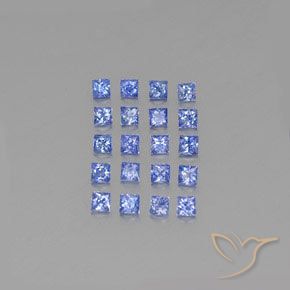 Pedras preciosas de safira azul natural de 1,75 ct, quadrado, VVS-VS