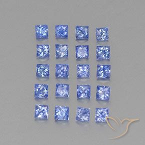 Pedras preciosas de safira azul natural de 1,75 ct, quadrado, VVS-VS