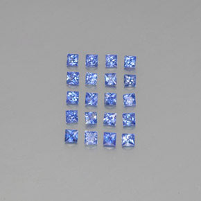 Pedras preciosas de safira azul natural de 2,00 ct, quadrado, VVS-VS