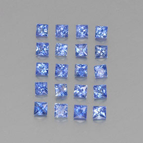 Pedras preciosas de safira azul natural de 2,00 ct, quadrado, VVS-VS