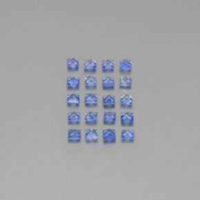 Pedras preciosas de safira azul natural de 2,00 ct, quadrado, VVS-VS