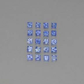 Pedras preciosas de safira azul natural de  ct, quadrado, VVS-VS