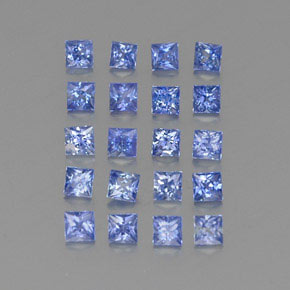 Pedras preciosas de safira azul natural de  ct, quadrado, VVS-VS