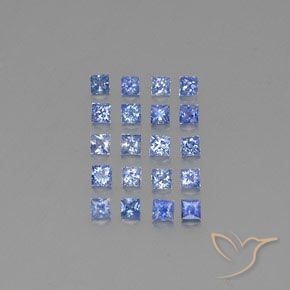 Pedras preciosas de safira azul natural de 1,74 ct, quadrado, VVS-VS
