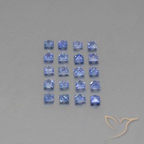 Pedras preciosas de safira azul natural de 1,74 ct, quadrado, VVS-VS