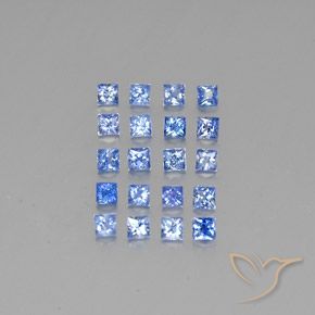 Pedras preciosas de Safira Pastel Azul natural de 1.80 ct, Quadrado, VVS-VS