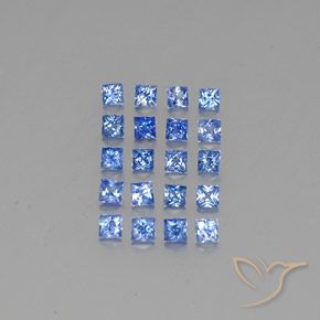 Pedras preciosas de safira azul natural de 1,89 ct, quadrado, VVS-VS
