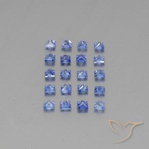 Pedras preciosas de safira azul natural de 1,89 ct, quadrado, VVS-VS