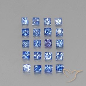 Pedras preciosas de safira azul natural de 1,77 ct, quadrado, VVS-VS