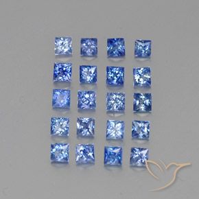 Pedras preciosas de Safira Pastel Azul natural de 2.03 ct, Quadrado, VVS-VS
