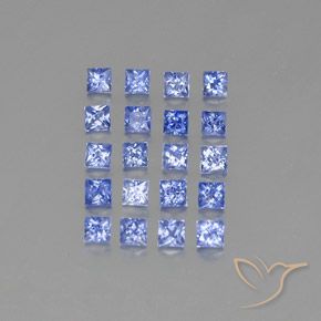Pedras preciosas de Safira Roxo Elétrico Azul natural de 2,05 ct, Quadrado, VVS-VS