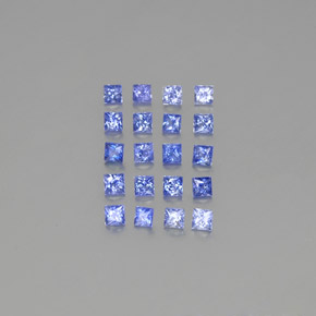 Pedras preciosas de safira azul natural de 1,63 ct, quadrado, VVS-VS