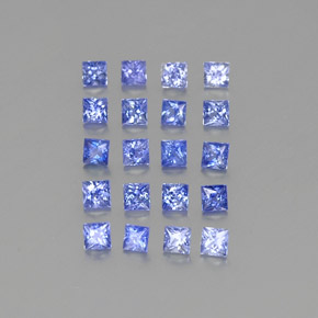Pedras preciosas de safira azul natural de 1,63 ct, quadrado, VVS-VS