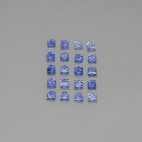 Pedras preciosas de safira azul natural de 1,63 ct, quadrado, VVS-VS