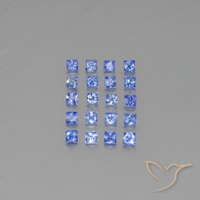 Pedras preciosas de safira azul natural de 1,55 ct, quadrado, VVS-VS