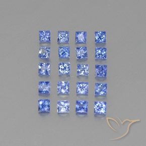 Pedras preciosas de safira azul natural de 1,55 ct, quadrado, VVS-VS