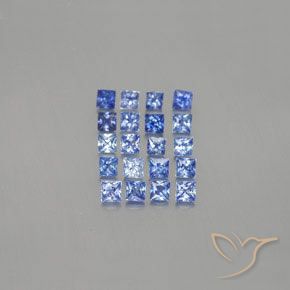 Pedras preciosas de safira azul natural de 1,57 ct, quadrado, VVS-VS