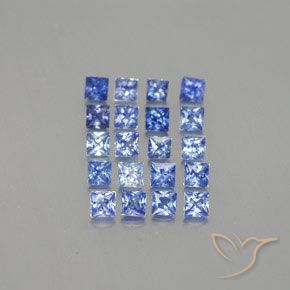 Pedras preciosas de safira azul natural de 1,57 ct, quadrado, VVS-VS