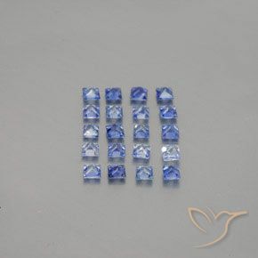 Pedras preciosas de safira azul natural de 1,57 ct, quadrado, VVS-VS