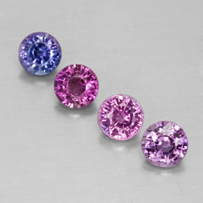 Pedras preciosas de safira multicolorido natural de  ct, corte redondo, VS