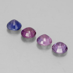 Pedras preciosas de safira multicolorido natural de  ct, corte redondo, VS