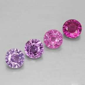 Pedras preciosas de safira multicolorido natural de  ct, corte redondo, VS
