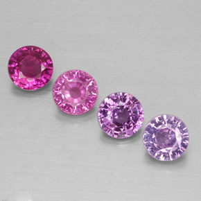 Pedras preciosas de safira multicolorido natural de  ct, corte redondo, VS