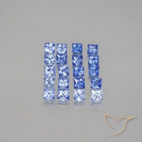Pedras preciosas de safira azul natural de 1,75 ct, quadrado, VVS-VS
