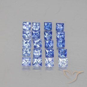 Pedras preciosas de safira azul natural de 1,75 ct, quadrado, VVS-VS