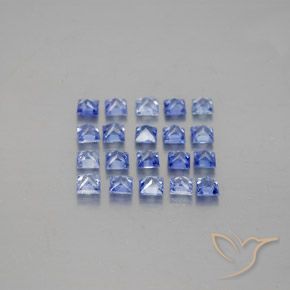 Pedras preciosas de safira azul natural de 2,43 ct, quadrado, VVS-VS