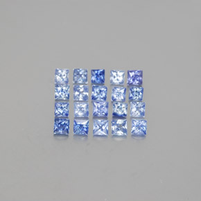 Pedras preciosas de safira azul natural de  ct, quadrado, VVS-VS