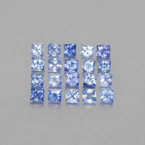 Pedras preciosas de safira azul natural de  ct, quadrado, VVS-VS