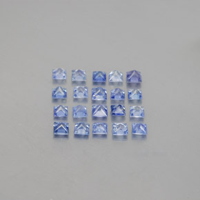 Pedras preciosas de safira azul natural de  ct, quadrado, VVS-VS