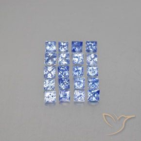 Pedras preciosas de safira azul natural de 1,85 ct, quadrado, VVS-VS