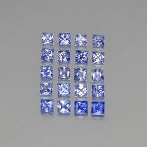 Pedras preciosas de safira azul natural de 1,31 ct, quadrado, VVS-VS