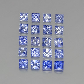 Pedras preciosas de safira azul natural de 1,31 ct, quadrado, VVS-VS
