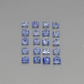 Pedras preciosas de safira azul natural de 1,31 ct, quadrado, VVS-VS