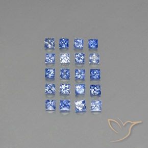 Pedras preciosas de safira azul natural de 1,90 ct, quadrado, VVS-VS