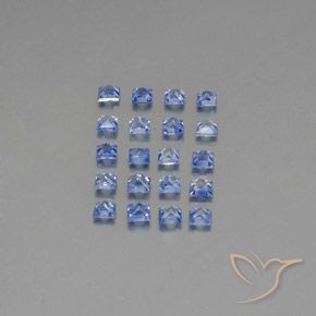 Pedras preciosas de safira azul natural de 1,90 ct, quadrado, VVS-VS