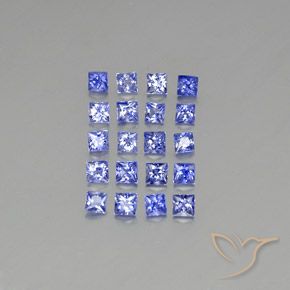 Pedras preciosas de safira azul natural de 1,67 ct, quadrado, VVS-VS