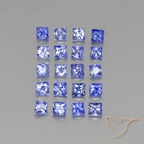 Pedras preciosas de safira azul natural de 1,67 ct, quadrado, VVS-VS