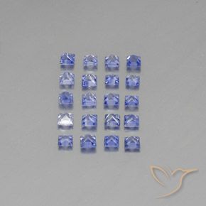 Pedras preciosas de safira azul natural de 1,67 ct, quadrado, VVS-VS