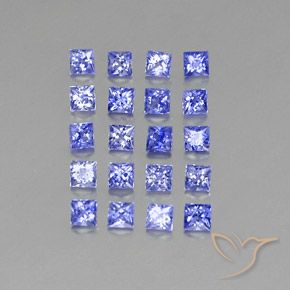 Pedras preciosas de safira azul natural de 2,14 ct, quadrado, VVS-VS