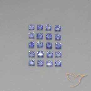 Pedras preciosas de safira azul natural de 2,14 ct, quadrado, VVS-VS