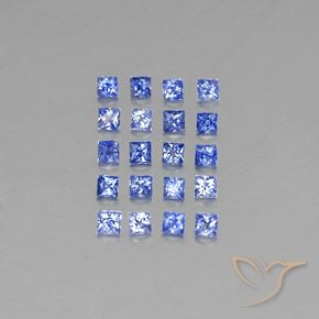 Pedras preciosas de safira azul natural de 2,10 ct, quadrado, VVS-VS