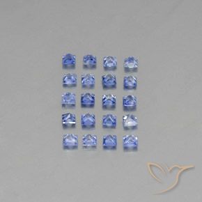Pedras preciosas de safira azul natural de 2,10 ct, quadrado, VVS-VS