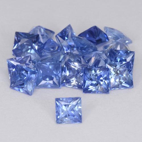 Pedras preciosas de safira azul natural de 2,36 ct, quadrado, VVS-VS
